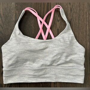 Lululemon Sports Bra with Pink Straps